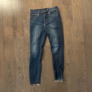 Articles of Society skinny jeans, frayed hem, size 27